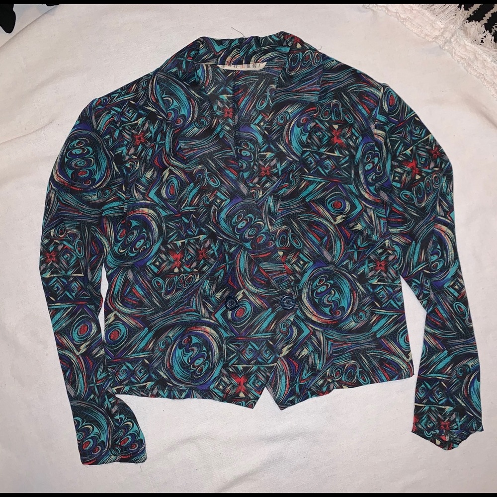 Vintage 1980s printed button down